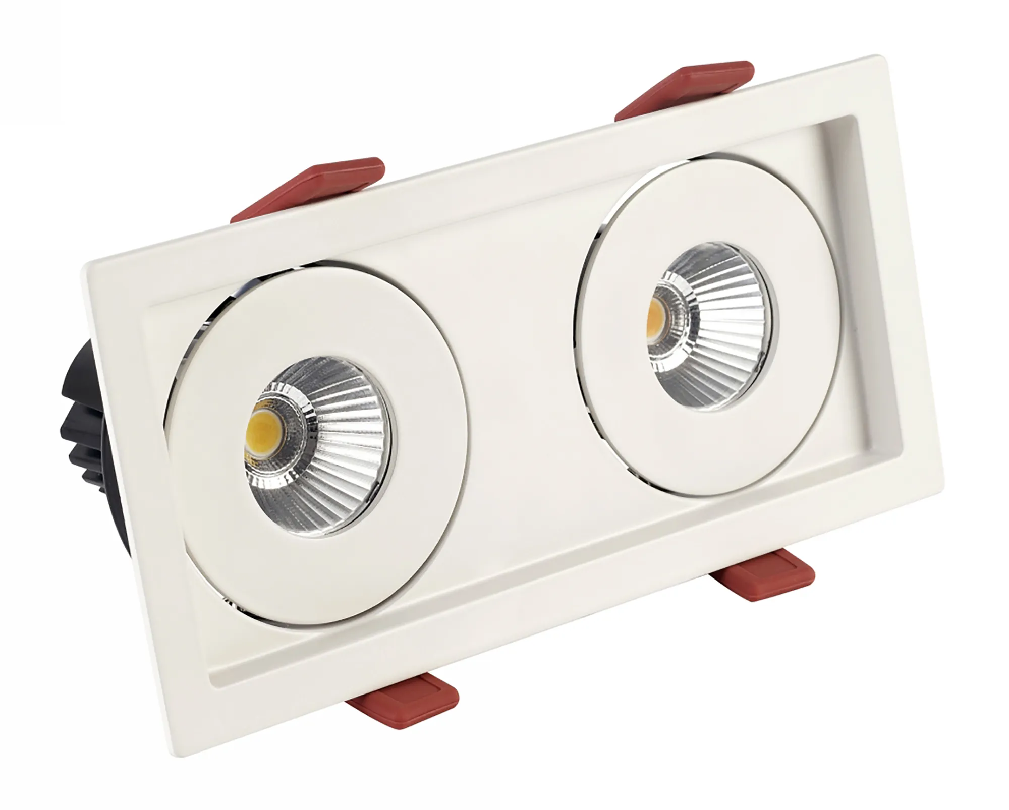 DX200198  BIZZ 12-2 , 12W Recessed Spotlight 2x1000lm 15° 3000K IP20/IP44